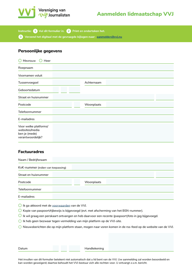 VVJ-Aanmeldformulier